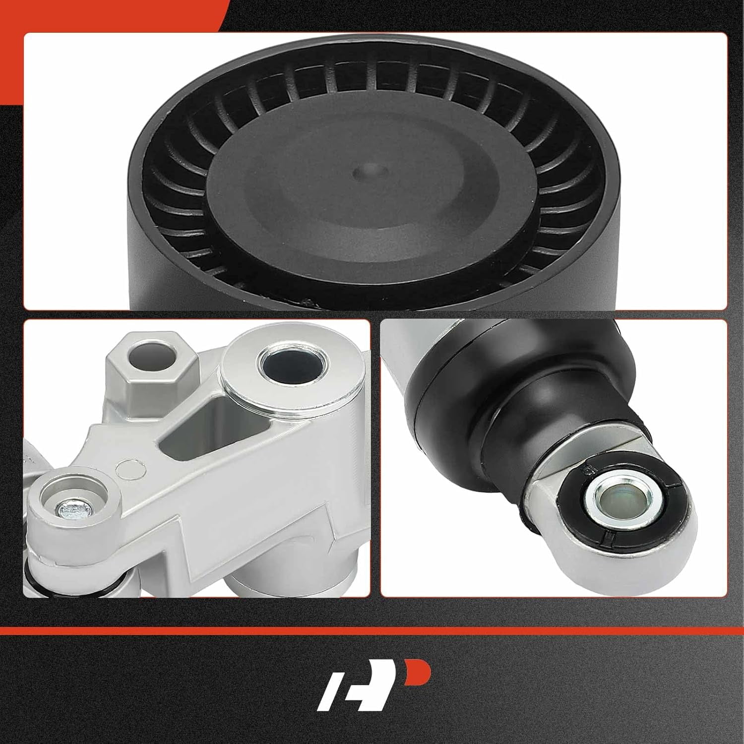 A-Premium Belt Tensioner Assembly with Pulley Compatible with Chevrolet Prizm 1998-2002 Pontiac Vibe 2003-2008 Toyota Corolla 1998-2008 L4 1.8L