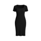 thumbnail image 5 of TaTaai Women Summer French Square Neck Side Split Slim Knit Dress Short Sleeve Solid Color Midi Length Elegant Casual Daily Wear Dresses Gift, 5 of 9