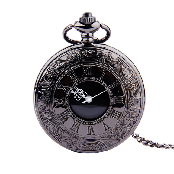 DESIGNICE Vintage Pocket Watch Steel Men Watch with Chain