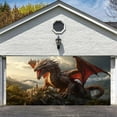 thumbnail image 5 of JJKBVCLO Dragon Pattern Garage Decoration Dragon Garage Background Decoration For The Year Of Bronn Dragon Pattern Decorated Mural 7x16 Feet, 5 of 5