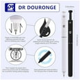 DR DOURONGE Gel Pens, 0.5 mm 12 Pcs QuickDry Black Ink Pens, Fine
