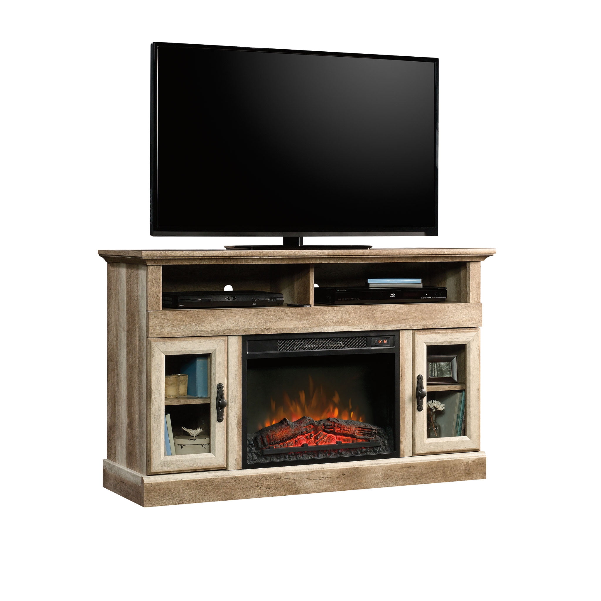 Weathered Finish Better Homes and Gardens Crossmill Fireplace Media Console 