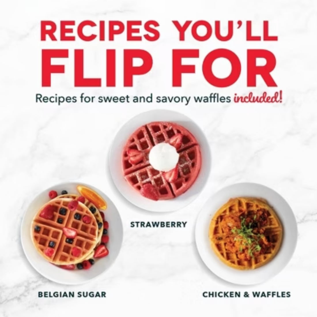Nonstick Ceramic Flip Belgian Style Waffle Maker Cream