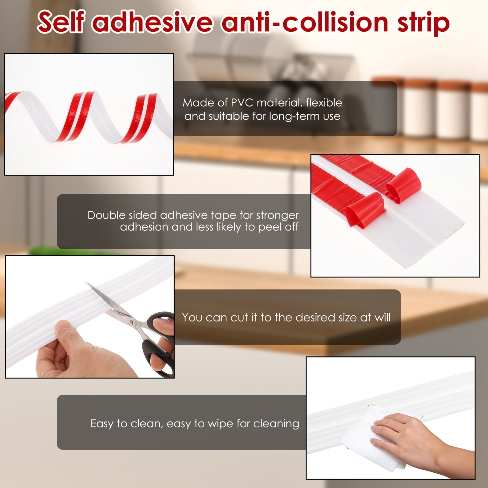 Wall Corner Protector Self Adhesive Wall Edge Trim Peel and Stick Corner Molding Trim Flexible Corner Edge Guard Easy to Install Wall Corner Guard for Wall Edge Table Corners