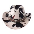 thumbnail image 4 of Byfri Unisex Wide Brim Western Cowboy Hat Adjustable Strap Outdoor Sun Hat 56-58cm, 4 of 7