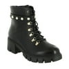 Eloquii Elements Women's Wide Width Embellished Lace Up Boot