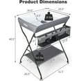 INFANS Baby Changing Table, Folding Diaper Station Portable Nursery
