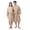 Beige, variant on Women's 100% Cotton Waffle Bathrobe – Lightweight Soft Spa Robe, Breathable Kimono Style Lounge Wear, Pink