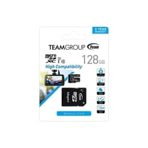 TEAMGROUP Team Dash UHS-I U1 Class10 128GB micro SDXC Flash Memory Card with Adapter