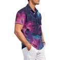 thumbnail image 4 of Dresfit Polo Shirt Mens Button Down Graphic Hawaiian Shirts Spring 2026 Short Sleeve Holiday Mokaloha Shirt Funny Loose Oversized Beach Aloha Shirt Purple 2XL, 4 of 8