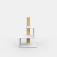 thumbnail image 3 of Ada Home Decor Furniture White 3 Tier Nowell Nightstand, 3 of 6