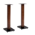 thumbnail image 2 of 30" Tempered glass & steel with solid wood trim speaker stand. Sold as pair, 2 of 3
