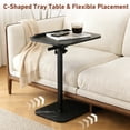 thumbnail image 4 of PinkSheep Small Side Table End Table Accent Table Tray Table  for Bedroom Living Room Small Spaces, Black, 4 of 8