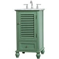 thumbnail image 3 of Elegant Decor Rhodes 19" Single Marble Top Bathroom Vanity in Vintage Mint, 3 of 16