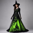 thumbnail image 3 of Witch Gothic Renaissance Dress for Women, Victorian Medieval Cosplay Costume, Vintage Halloween Dress for Cosplay Party, 3 of 7