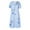 Blue, variant on YABCSAZ Womens Summer Dresses Casual Loose Butterfly Printed Long Maxi Dresses V-Neck Short Sleeve Button Down Pocket Sundress Beach Tunic T Shirt Midi Dress