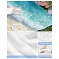 thumbnail image 6 of Aqua Blue Beach Beach Towels Oversized Super Absorbent, Coastal Seawaves Sand Shore Scenery Lightweight Bath Towel Quick Dry Sets For Bathroom/Pool/Rv Camping/Beach Play/Gym Room/Picnic 31"x62", 6 of 8