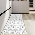 thumbnail image 4 of Black White Checkerboard Checkered Pattern Kitchen Rug Mat,Kitchen Runner Rugs Non Skid Washable,Decorative Kitchen Floor Mats for Kitchen,Sink,Laundry,17"X47", 4 of 5