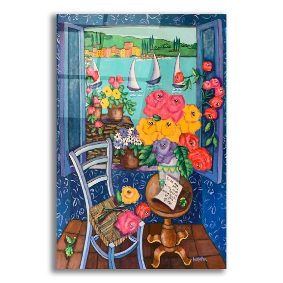 Epic Art 'Une Vue de Reve' by Holly Wojhan, Acrylic Glass Wall Art, 16"x24"