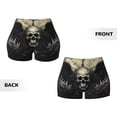 thumbnail image 5 of Lsque Vintage Winged Rose Skull Pattern High Waisted Biker Shorts for Women-Tummy Control Fitness Athletic Workout Running Yoga Gym Shorts,Moisture-Wicking-Medium, 5 of 9
