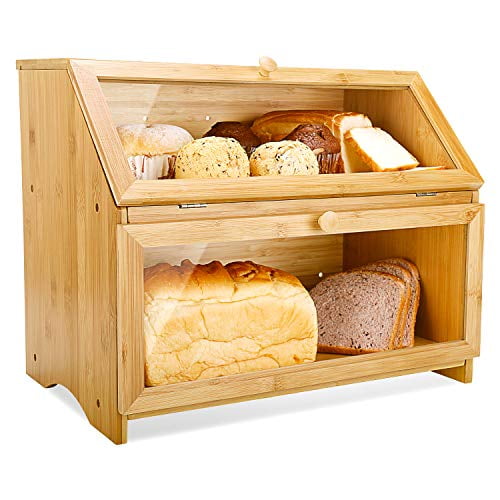 FoodSaver Bread Bin Large Kitchenware Breadsbox for Kitchen Food Saver Countertop 