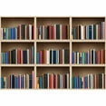 thumbnail image 4 of IDEA4WALL 4pcs Bookshelf Pattern Peel and Stick Wallpaper Removable Wall Murals Large Wall Stickers for Home Decoration, 66"x24", 4 of 5
