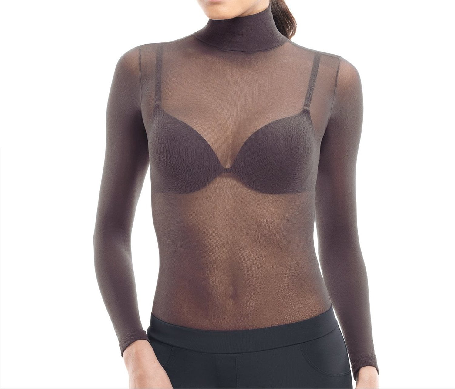 美品★ MIRANDA SHEER TURTLE TOP Ameri（アメリ）の「MIRANDA TAIDAI SHEER TURTLE TOP（Tシャツ