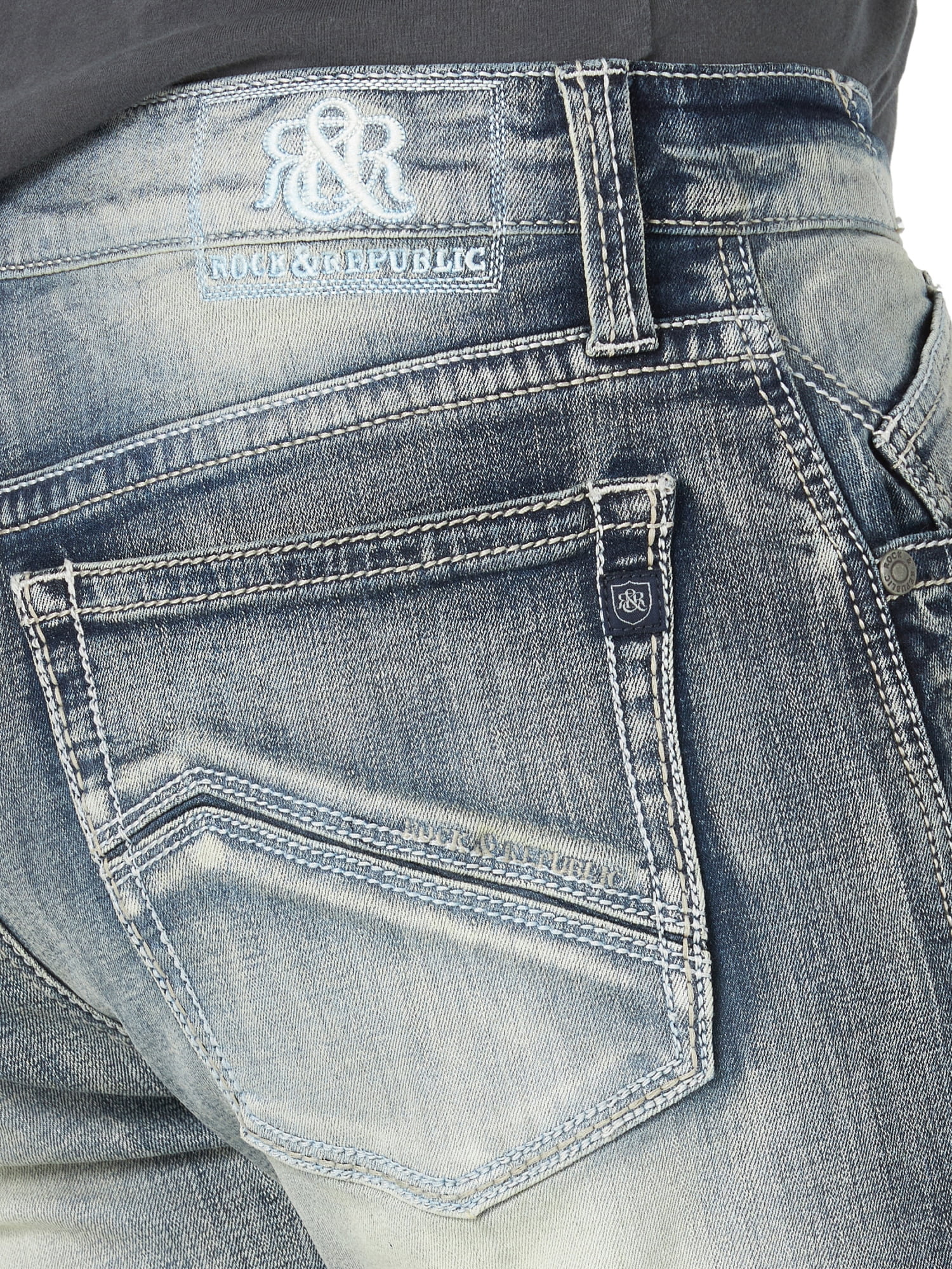 Rock & Republic Men's Relaxed Straight Leg Jean with Ultra Comfort Denim