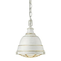 Golden Lighting Bartlett 1-light Pendant in French White