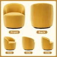thumbnail image 4 of LuxyHoom Swivel Barrel Chair with Teddy Fabric, Swivel Accent Chair, Comfy Sherpa Round Accent Chair, Swivel Club Armchair for Nursery Living Room Bedroom (Yellow), 4 of 12