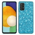 thumbnail image 1 of SaniMore for Samsung Galaxy A32 5G 6.5" Glitter Case, Flexible TPU Anti-Fingerprint Ultra-Thin Lightweight Full Body Protective Case for Samsung A32 5G Women Ladies Girls, Blue, 1 of 7