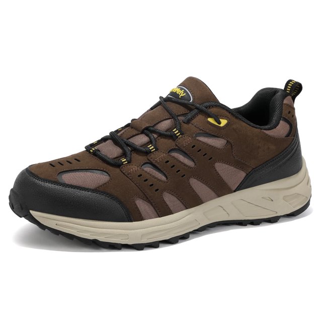 Zapatos de senderismo Kricely Waterproof Suede para hombre, color marrón, talla 8.5