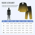 thumbnail image 6 of Kll Gold Glitter Gradient Sleepwear Mens Flannel Pajamas,Long Cotton Pj Set, 6 of 9