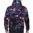 thumbnail image 7 of Naloa Glowing Chameleon Fantasy Art Men's Casual Hooded Collar Drawstring Hoodies Pullover Sweatshirts Casual Long Sleeve Shirts-XX-Large, 7 of 7
