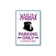 thumbnail image 2 of Magician Parking Only Novelty Sign, Metal Wall Decor - 10x14 inches, 2 of 4