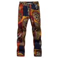 thumbnail image 5 of Pantalones de verano nuevos para hombre, de talla grande, con estampado de colores finos, 5 of 5