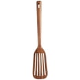 thumbnail image 1 of Espátula ranurada de madera para cocinar, mango largo de teca natural, espátula ranurada de madera, hecha a mano para utensilios de cocina antiadherentes, 1 of 5