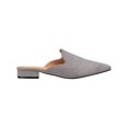 thumbnail image 2 of Women's Flat Mules Point Toe Loafer Mule Flats Backless Slip On Slides Loafer Shoes, 2 of 5