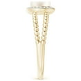thumbnail image 3 of ANGARA Freshwater Cultured Pearl Ring with Beaded Split Shank in 14K Yellow Gold for Women | June Birthstone, Birthday, Anniversary, Jewelry Gift for Women | Pearl Ring, 3 of 9
