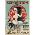 thumbnail image 2 of Jules Chéret 18x24 Gold Ornate Framed and Double Matted Museum Art Print Titled - Exhibition of Paintings and Drawings by A. Willette (1888), 2 of 4