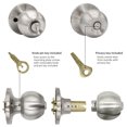 thumbnail image 5 of A Key Tech Privacy Door Knob Satin Nickel with Magnetic Door Stopper and 3 Door Hinges, 5 of 9