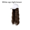 thumbnail image 2 of Casquette de Baseball pour Femmes Perruque Longue Bouclée Ondulée Décorative Fausse Extension de Cheveux Décoration Chapeau Postiche Fête Accessoire Réutilisable Chapeau Blanc Type 3, 2 of 8
