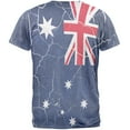 thumbnail image 2 of Distressed Australian Flag Mens T Shirt Heather White LG, 2 of 2