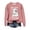 Pink, variant on Womens Oversized Sweatshirts Halloween Boo Boo Ghost Graphic Crew Neck Long Sleeve Goth Y2K Streetwear Holiday Pullover Tops Fall Winter Clothes Beige L