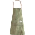 thumbnail image 1 of Striped Bib Apron, Chefs Kitchen Aprons Adjustable Apron with 2 Pockets Cooking Apron Cotton Apron, 1 of 5