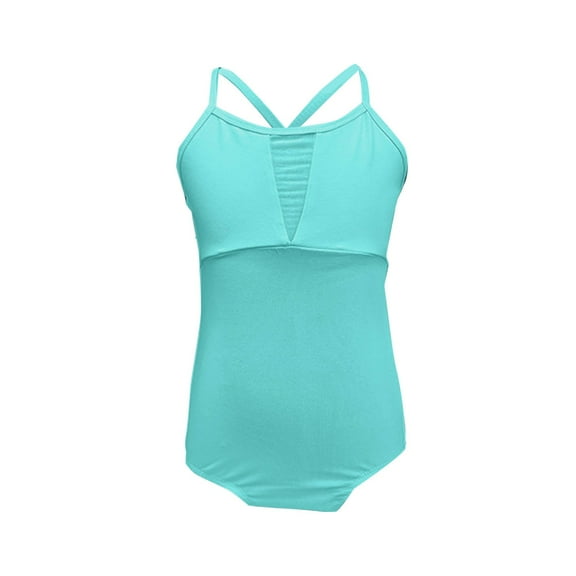 purcolt Girls Camisole Leotards for Ballet/Dance/Gymnastics Criss-Cross Back Mesh Toddler Ballet Outfit Dancewear for 3-16 Years