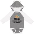 thumbnail image 3 of Inktastic Daddy Will You Marry My Mommy with Rings for Proposal Boys or Girls Long Sleeve Baby Bodysuit, 3 of 5