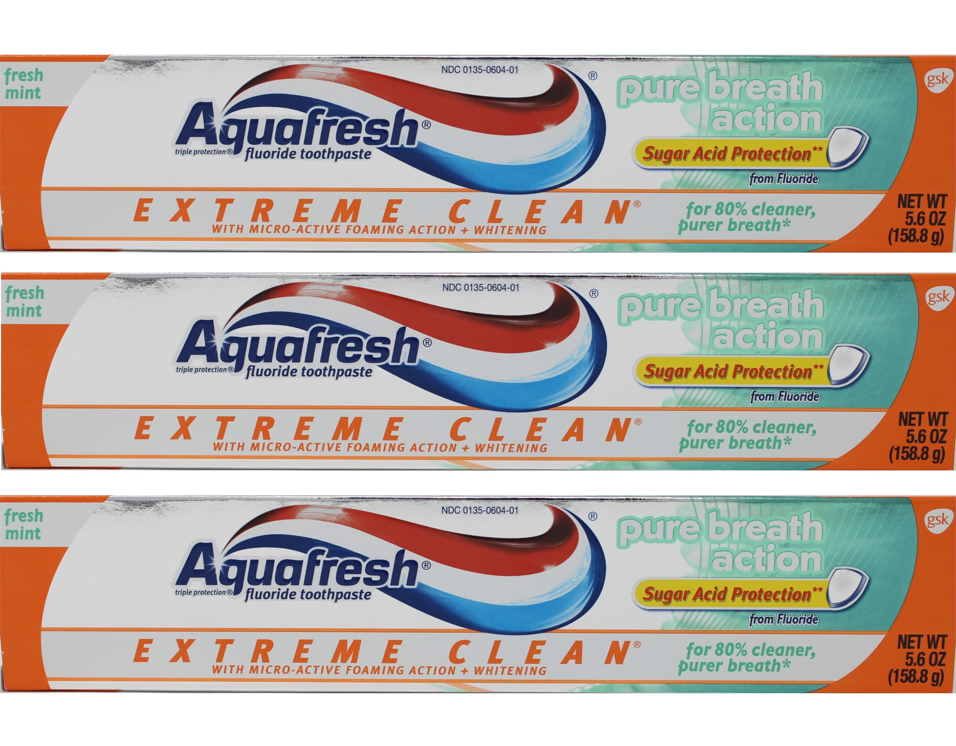 Is Aquafresh Extreme Clean Discontinued Aquafresh Extreme Clean Pure Breath Action, Fresh Mint, 5.6 Ounce, Pack