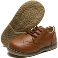 thumbnail image 3 of Toddler Boys Girls Oxford Shoes Lace-Up PU Leather School Uniform First Walker Outdoor Dress Flat Loafer Shoes(Toddler/Little Kid), 3 of 6