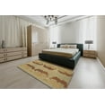 thumbnail image 4 of Ahgly Company Indoor Rectangle Abstract Light Brown Area Rugs, 4' x 6', 4 of 6